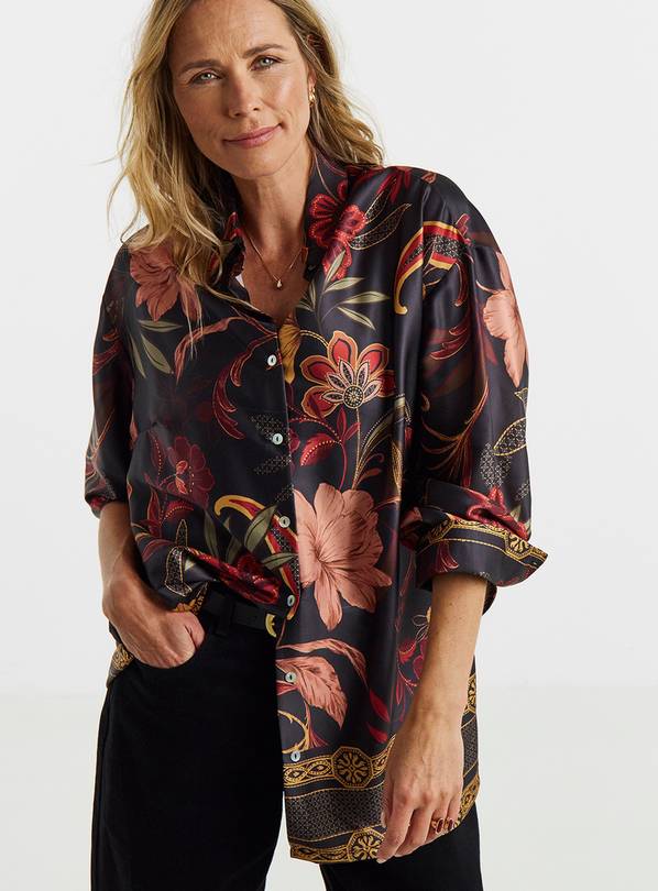 JD WILLIAMS Satin Long Sleeve Shirt 12